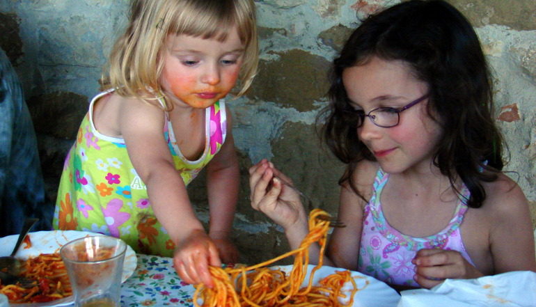 Two Girls Sharing