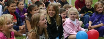 Children laughing